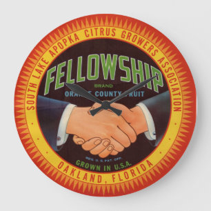 Grande Horloge Ronde 1930s Fellowship Orange County Citrus label