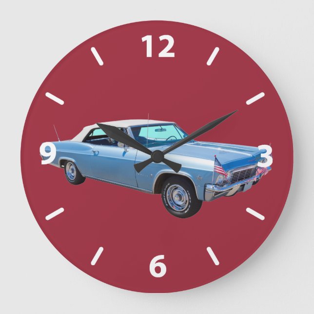 Grande Horloge Ronde 1965 Chevy Impala 327 Convertible (Recto)