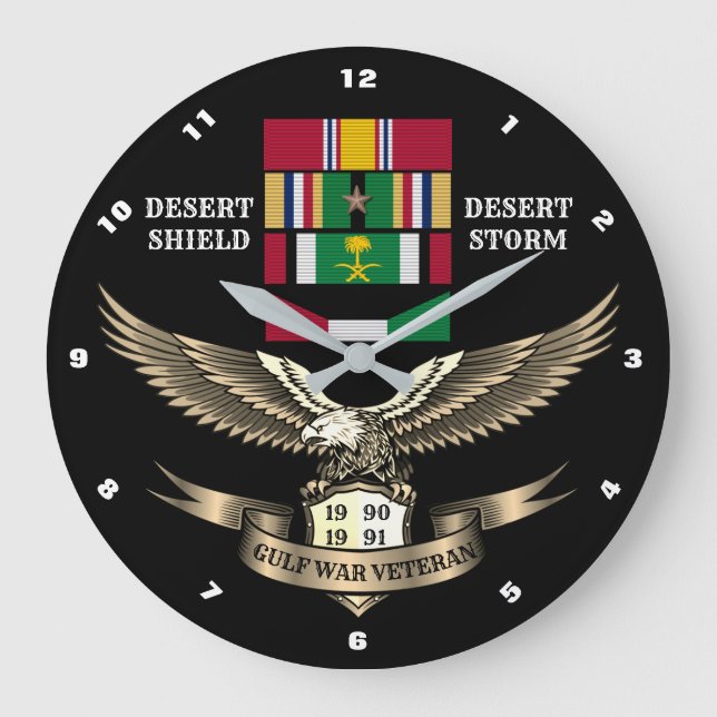GRANDE HORLOGE RONDE 1 ÉTOILE DE CAMPAGNE GULF GUAR VETERANS (Recto)