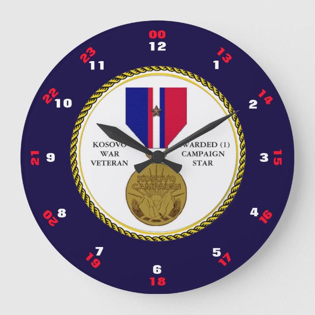 GRANDE HORLOGE RONDE 1 ÉTOILE DE CAMPAGNE KOSOVO WAR VETERAN (Recto)