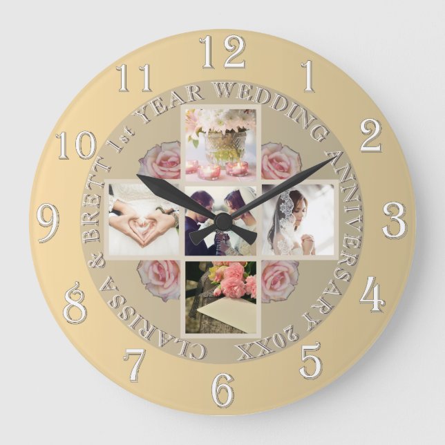 Grande Horloge Ronde 1ère année Anniversaire Mariage5/photos RoseGold C (Recto)