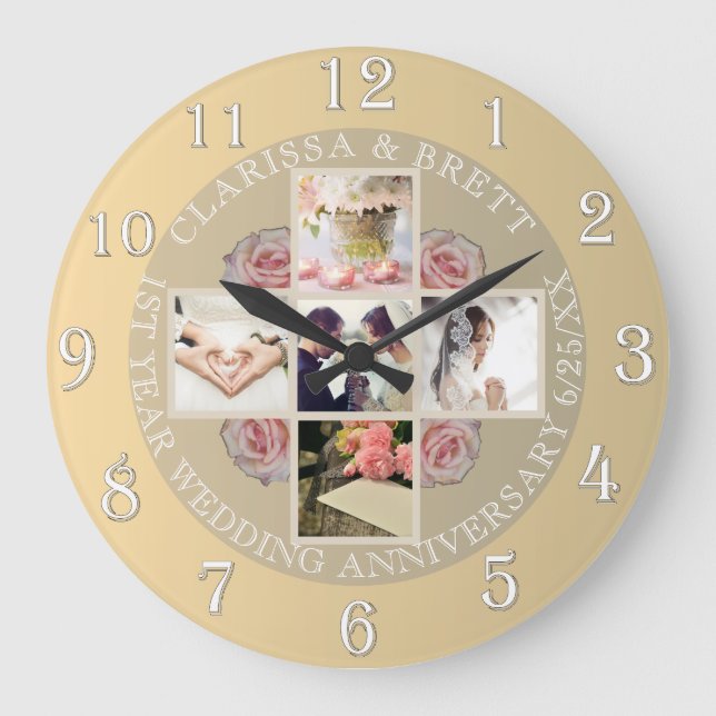 Grande Horloge Ronde 1ère année Anniversaire Mariage5/photos RoseGold C (Recto)