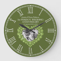 1st peridodding wedanniversary green photo heart