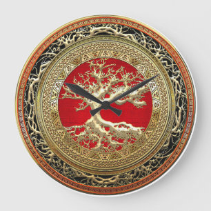 Grande Horloge Ronde [200] Treasure Trove : Celtic Tree of Life [Or]