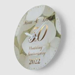Grande Horloge Ronde 2022 50e anniversaire Parents Mariages d'or