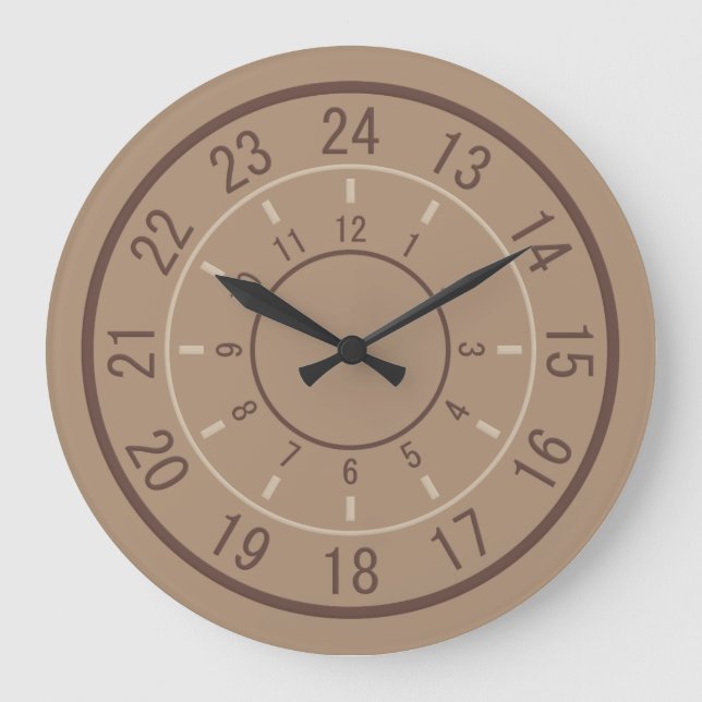 Grande Horloge Ronde 24-HOUR Custom wall clocks (Recto)