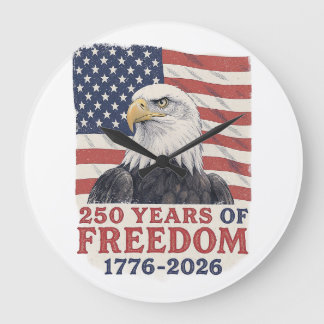 Grande Horloge Ronde 250 Years of Freedom 1776-2026 American Eagle Flag
