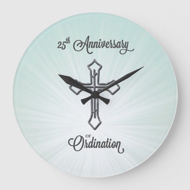 Grande Horloge Ronde 25e anniversaire de l'ordination, ronde, cadeau (Recto)