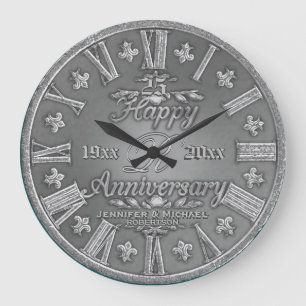 Grande Horloge Ronde 25e anniversaire du Mariage d'argent