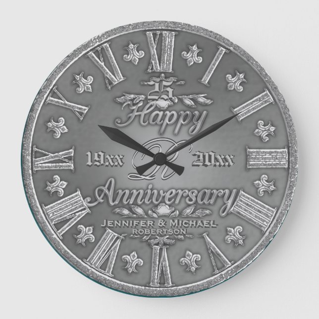 Grande Horloge Ronde 25e anniversaire du Mariage d'argent (Recto)
