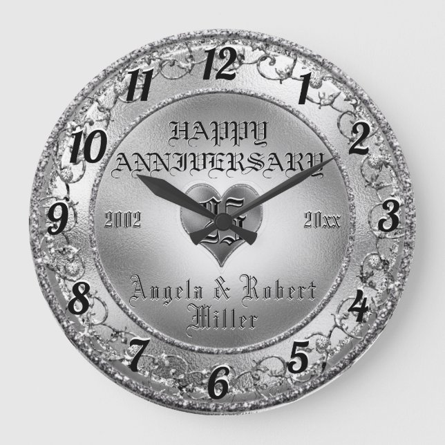 Grande Horloge Ronde 25e anniversaire du Mariage d'argent (Recto)