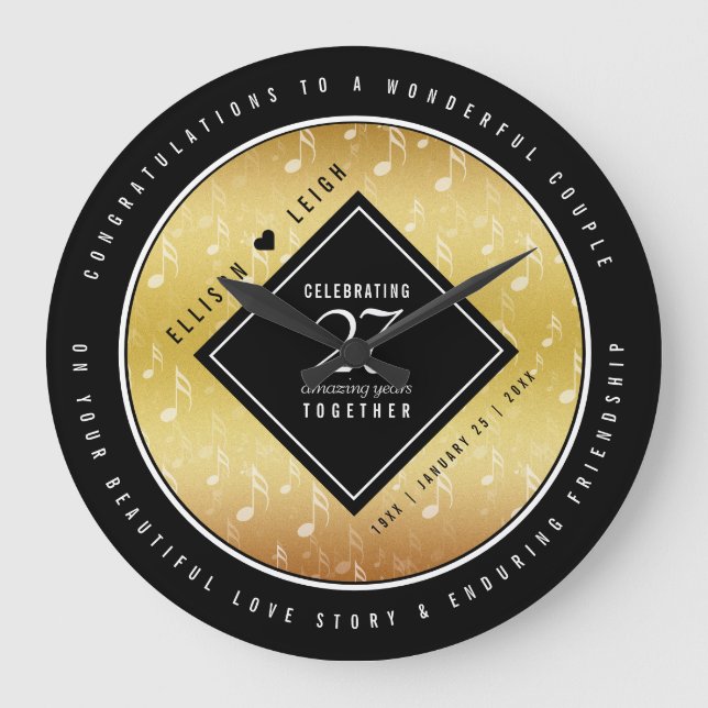 Grande Horloge Ronde 27e anniversaire du Mariage de musique (Recto)