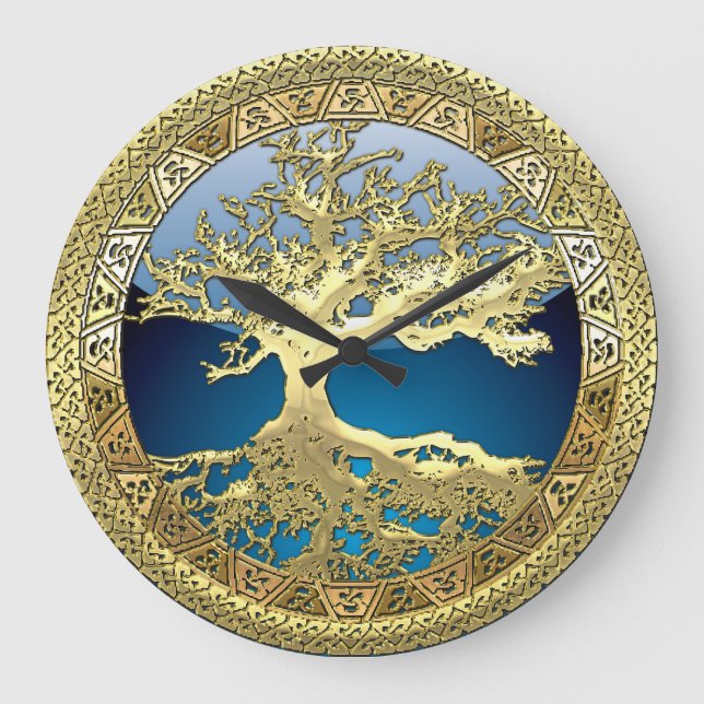 Grande Horloge Ronde [35] Golden Celtic Tree of Life (Recto)