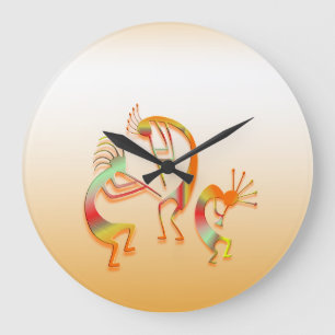 Grande Horloge Ronde 3 Kokopelli #51a