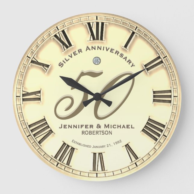 Grande Horloge Ronde 50e anniversaire de mariage d'or (Recto)