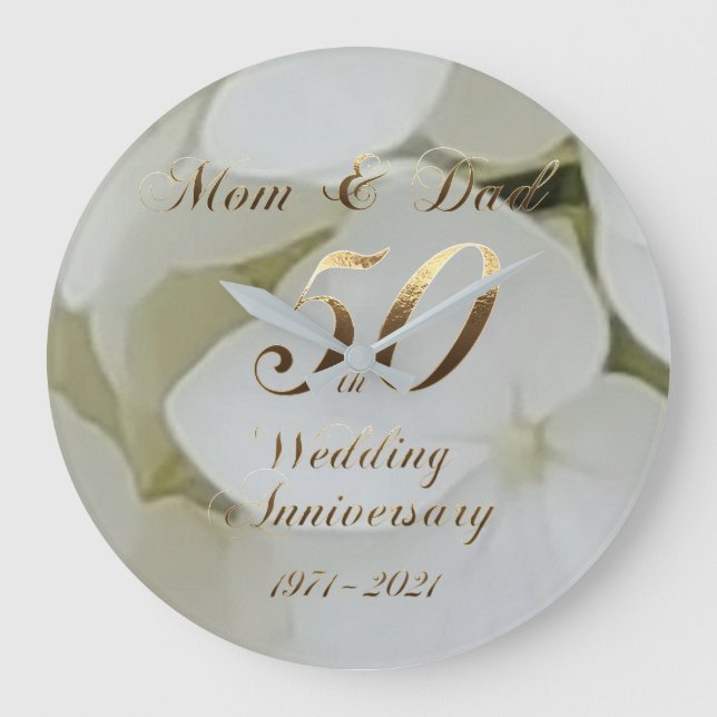 Grande Horloge Ronde 50e Wedding Anniversary Golden Wedding Parents (Recto)