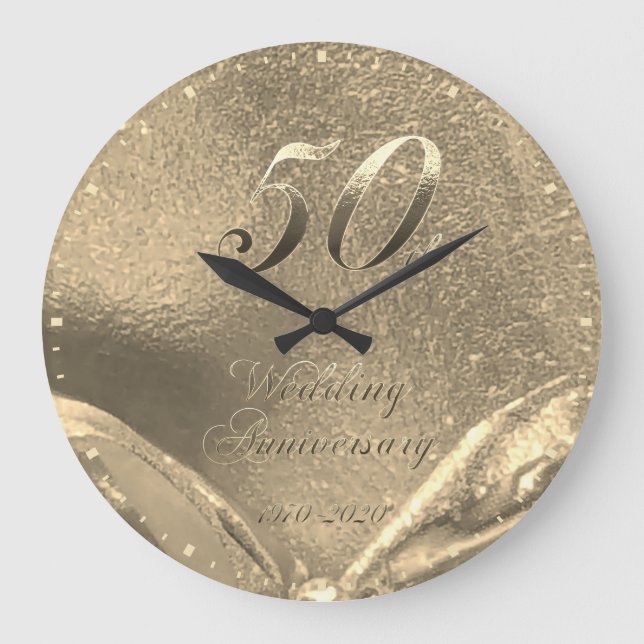 Grande Horloge Ronde 50th Wedding Anniversary 1970 2020 Faux Gold (Recto)