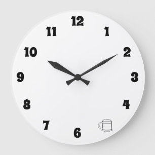 Grande Horloge Ronde 5 heures quelque part synchronisent