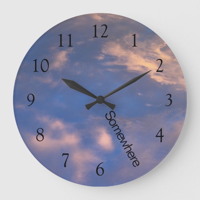 Grande Horloge Ronde 5 O'Clock Somewhere Dreamy Clouds (Recto)