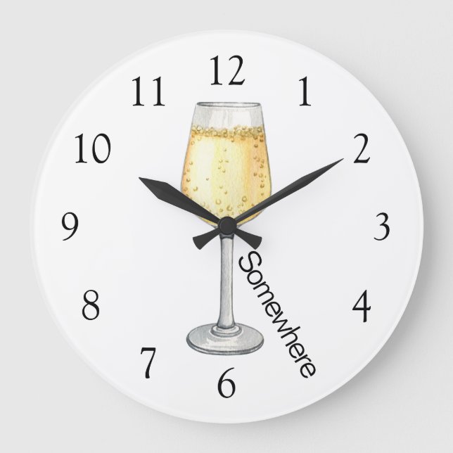 Grande Horloge Ronde 5 O'Horloge Quelque Part Champagne (Recto)