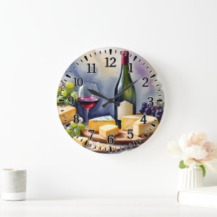 Grande Horloge Ronde #5  Vin et Fromage