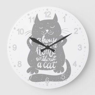 Grande Horloge Ronde A house is not a home...- Choose background color