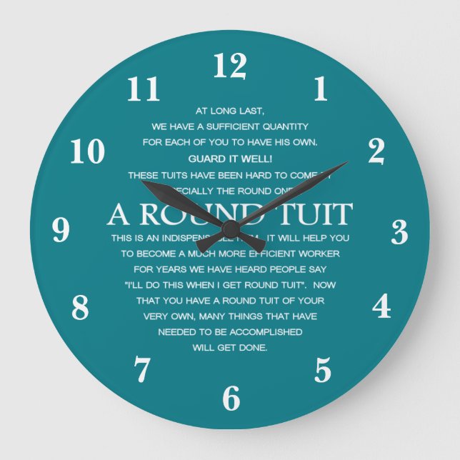 Grande Horloge Ronde A Round Tuit (Recto)