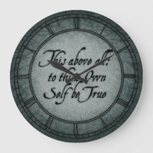 Grande Horloge Ronde À toi-même être vrai