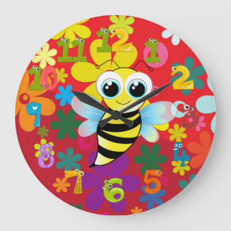 Grande Horloge Ronde Abeille heureuse