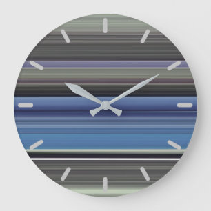 Grande Horloge Ronde Abstract #1: Blue and grey