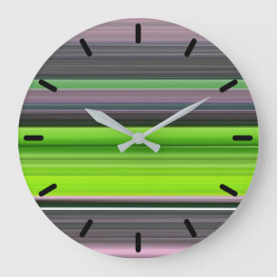 Grande Horloge Ronde Abstract #1: Lime and grey