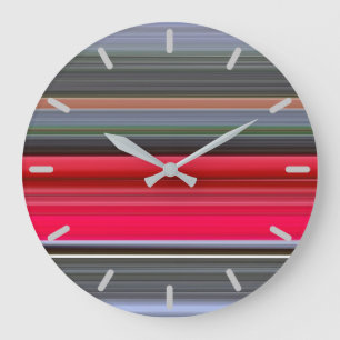 Grande Horloge Ronde Abstract #1: Red and Grey