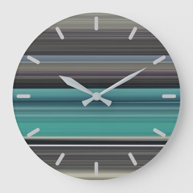 Grande Horloge Ronde Abstract #1: Teal and grey (Recto)