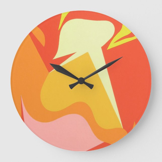 Grande Horloge Ronde Abstract Alien Radiance Wall Clock (Recto)