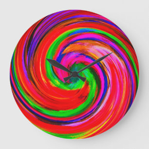 Grande Horloge Ronde Abstract art #12