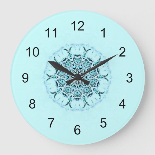 Grande Horloge Ronde Abstract seafoam (Recto)