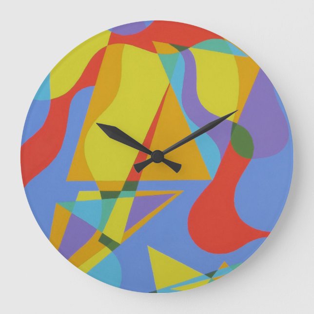 Grande Horloge Ronde Abstract Triangular Celebration Large Clock (Recto)