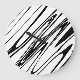 Grande Horloge Ronde Abstract Zebra