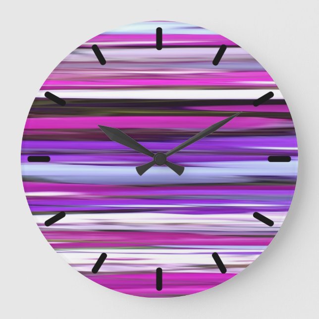 Grande Horloge Ronde Abstrait #2 : Flou pourpre (Recto)