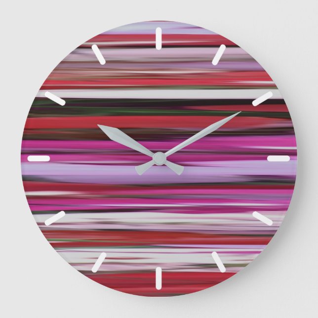 Grande Horloge Ronde Abstrait #2 : Flou rouge (Recto)