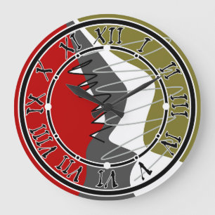 Grande Horloge Ronde Abstrait, Moderne, Créatif, Oreillère à lancer app