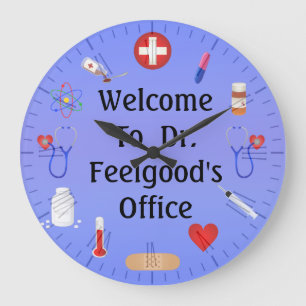 Grande Horloge Ronde Accueil à Office Customizable Clock de docteur