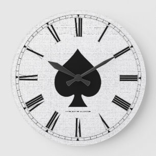 Grande Horloge Ronde Ace of Spades Large Wall