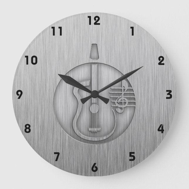 Grande Horloge Ronde Acoustic Guitar; brushed metal-look (Recto)