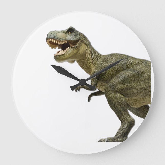 Grande Horloge Ronde Acryl Wanduhren T-Rex Dinosaurier Kinderzimmer (Recto)