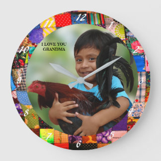 GRANDE HORLOGE RONDE ADD YOUR PHOTO LARGE CLOCK