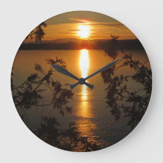 Grande Horloge Ronde Adirondacks (NY) Sunset Photo Wall Clock