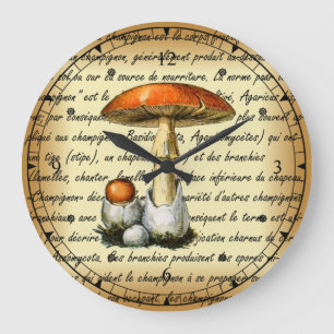 Grande Horloge Ronde Adolphe Millot ~ Champignons-pour tous-fixes ~ Sq