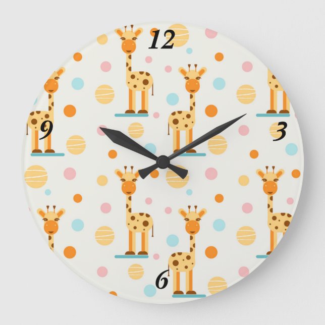 Grande Horloge Ronde Adorable Abstract (Recto)