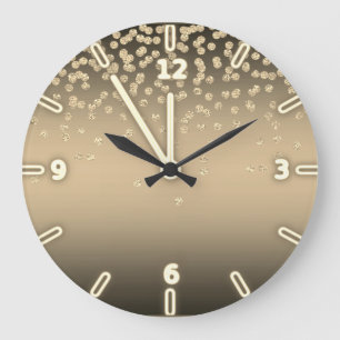 Grande Horloge Ronde Adorable Shiny Foil